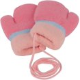 thumbnail image 6 of ZOEZOE 1 Pair Toddler Kids Short Knitted Gloves Winter Thick Fleece Lining Mittens for 1-3 Yrs, 6 of 8