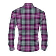 thumbnail image 4 of Vibrex Plaid Shirt for Men Long Sleeve Casual Button Down Shirt Men Lightweight Soft Blouses Cozy Fall Clothes for Men Lapel Dress Shirt for Men Regular Fit Shirt Business Casual Shirts for Men, 4 of 8