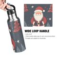 thumbnail image 4 of Yayeee 20oz Insulated Water Bottle Double Wall Stainless Steel with Flip Straw Lid, Blue Christmas Santa, 4 of 7