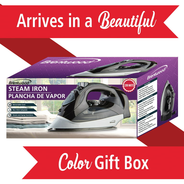 Brentwood MPI-59W Steam Iron with Retractable Cord