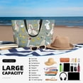 thumbnail image 5 of Wukai Cute Farm Birds Print Zipper Bag,large Beach Tote Bag,Waterproof Sandproof Bag,Grocery and Picnic Tote Travel Bag, 5 of 5