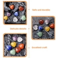 thumbnail image 3 of 7 piedras de cristal de chakra de colores con forma de corazón para Reiki, 3 of 7