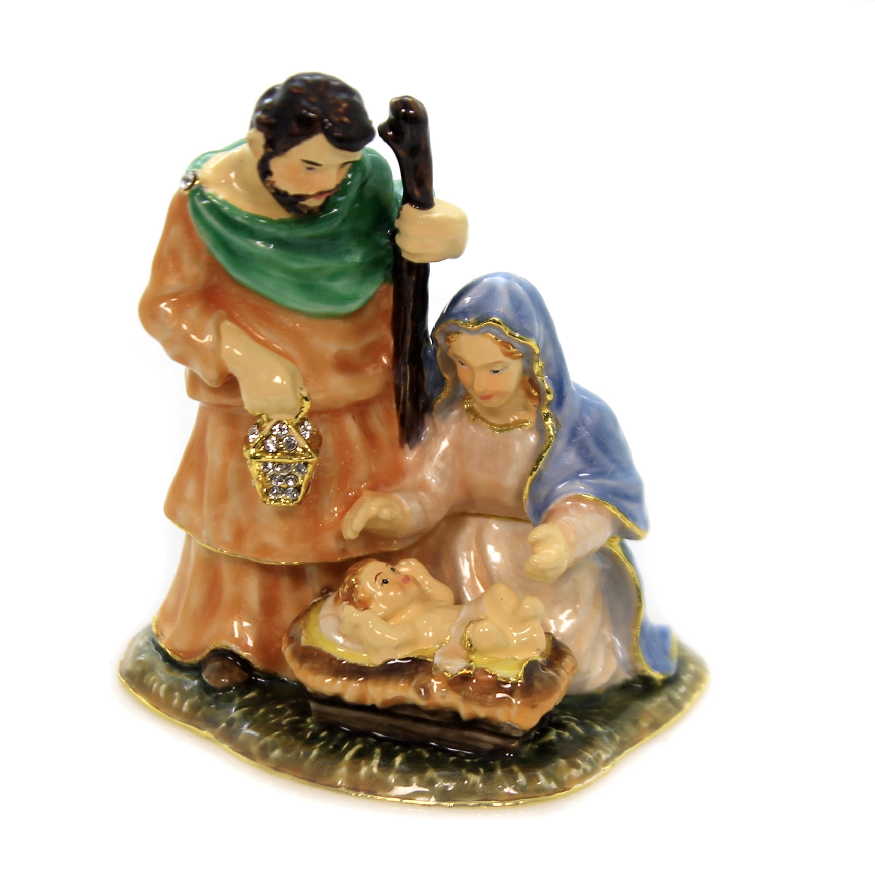 Hinged Trinket Box Hinged Trinket Box NATIVITY ENAMELED BOX Metal