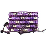 5-Layer Wrap Bracelet, Purple Rain
