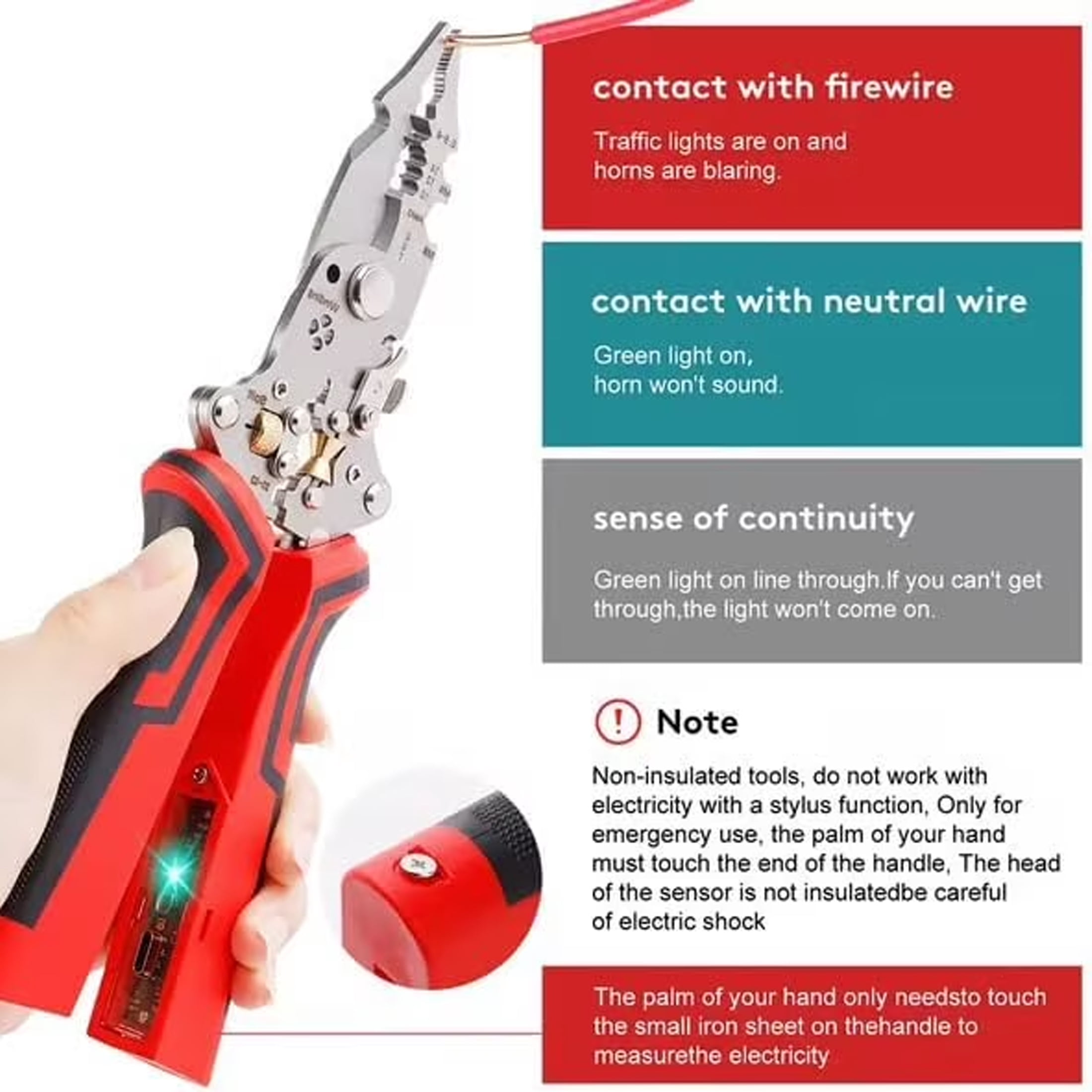 Rechargeable Wire Strippers ，Wire Stripping Tool with Voltage Tester, Twister, Crimper, Splitting, Wire Stripper Tool for  Electrician Work (1set)