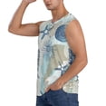 thumbnail image 3 of Easygdp Algae Corals and Seashells Men's Breathable Tank Tops Sleeveless Sporty T Shirts for Basketball, Mountaineering, Bodybuilding -Large, 3 of 8