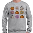 thumbnail image 2 of Fall Pumpkins and Flowers Sweatshirt Unisex 4X-Large Grey, 2 of 5