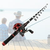 EXBERT Adult Fishing Rod and Reel Combo Set, 6.8FT Telescopic Trout