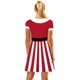 thumbnail image 3 of Vestido de manga corta con estampado de Navidad y muñeco de nieve para mujer Pompotops ghjkhdj10023, 3 of 3