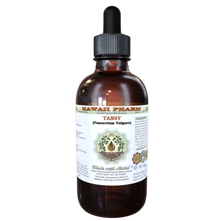 Tansy (Tanacetum Vulgare) Glycerite, Organic Dried Leaf and Flowering tops Alcohol-Free Liquid Extract, Golden Buttons, Glycerite Herbal Supplement 4 oz