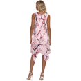 thumbnail image 6 of HELLHERO Cherry Blossom Butterfly Print Sleeveless Sundress for Business Casual Cocktail Party, Side Pockets Irregular Hem Summer Sleeveless Dress, 6 of 8
