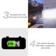 thumbnail image 2 of Inteprter Luz solar de pared de PVC, recargable, a prueba de polvo, con detección de movimiento, 500lm, 3 engranajes, ajustable, lámpara de Iluminación y accesorios, 2 of 6