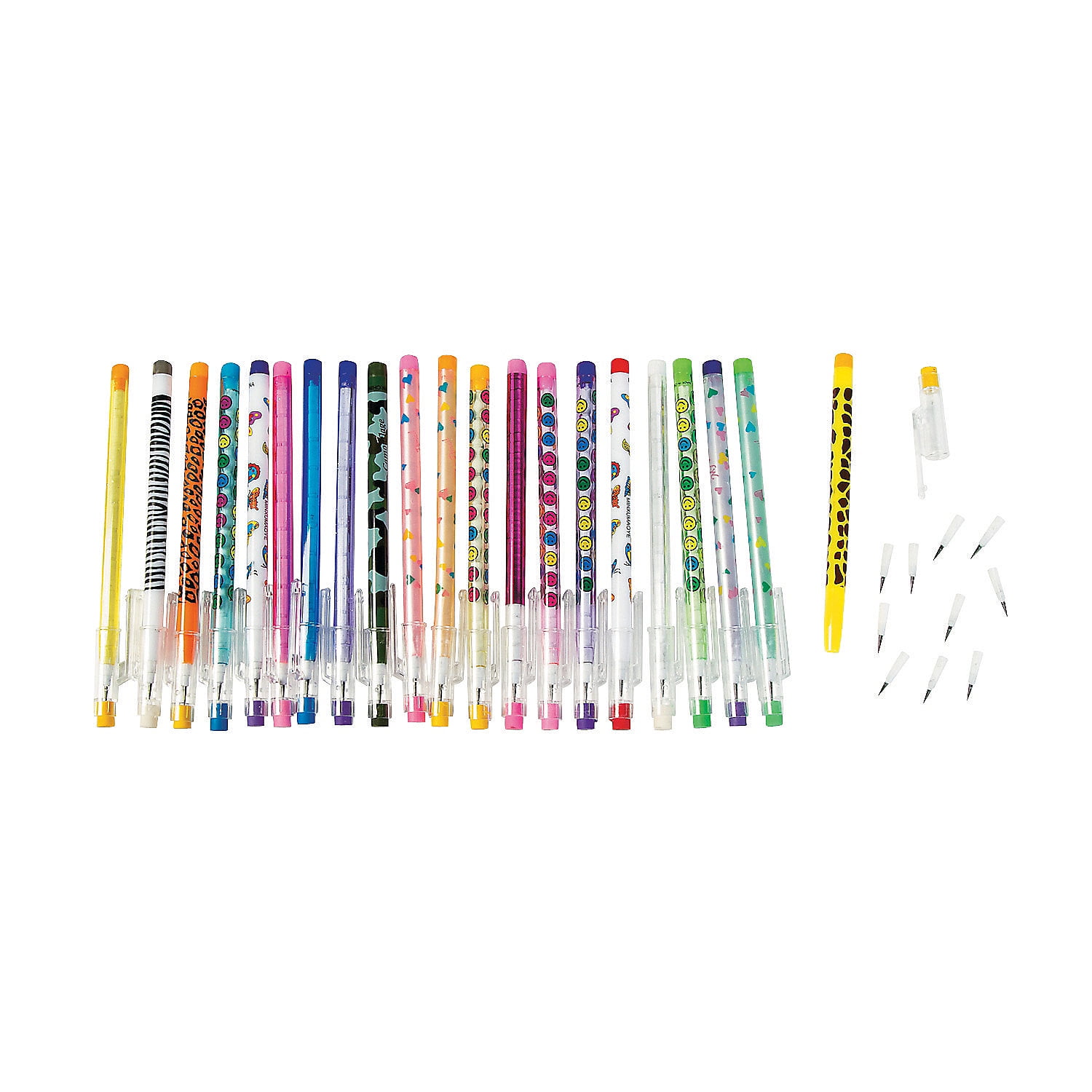 Aryellys Pop a Point Pencil 50 Pack Stacking Push Points Pencils