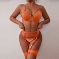thumbnail image 2 of Gibobby Conjunto de lencería Sexy Camisón de encaje para mujer, lencería sexy de encaje para novia(Naranja, M), 2 of 5