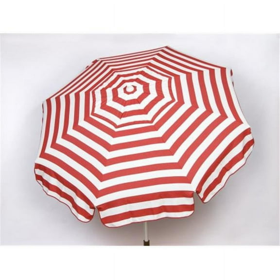 6ft Italian Market Tilt Umbrella Home Patio Sun Canopy Red White Stripe Bar Pole