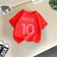 thumbnail image 4 of Nueva camiseta de manga corta de verano de la marca Messi para niños, camisetas casuales Sunshine para niños y niñas, camiseta básica de fútbol, ropa linda para niños, 4 of 5