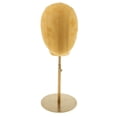 thumbnail image 4 of Suede Liège Mannequin Tête Chapeau Rack Perruque Porte Présentoir Gingembre, 4 of 9