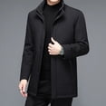 thumbnail image 5 of Chaqueta de plumón de invierno YXL-853 de longitud media para hombre, forro interior grueso, cálido y extraíble, sin gorro, abrigo informal, 5 of 5