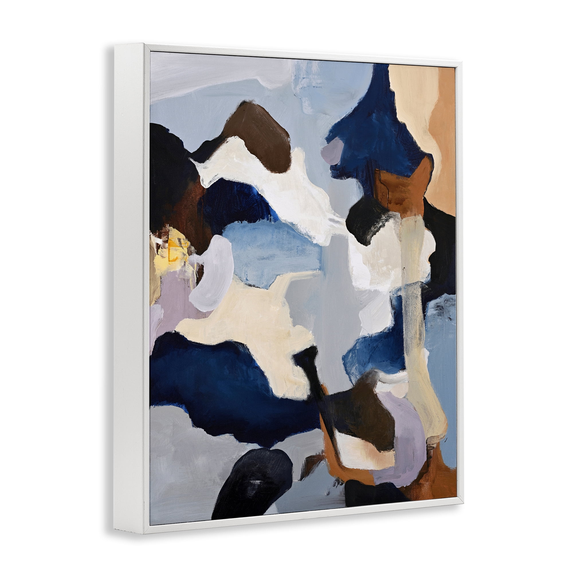 Cool Tones Composition White Framed Giclee Art, design by Design Fabrikken
