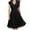 Black, variant on LEAVINGSUO Summer Dresses for Women Fashion Women Lace Pacthword Casual Solid Dress V-Neck Sleeveless Dress
