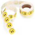 thumbnail image 2 of Smile Face Stickers Roll Happy Face Stickers 500 Pieces per Roll (1 inch Yellow), 2 of 5