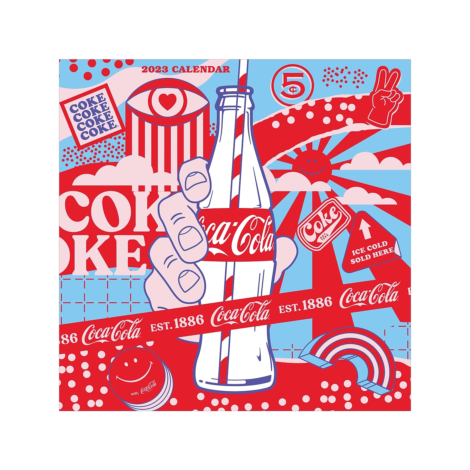 2023 TF Publishing Coca-Cola: Vibrant Joy 12'' x 12'' Monthly Wall Calendar (WAL-23-1095)