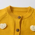 thumbnail image 7 of JIAYUE Boys Girls Tops Heart Pattern Knit Cardigan Round Neck Button Front For Children Modern Spring Wear, 7 of 7