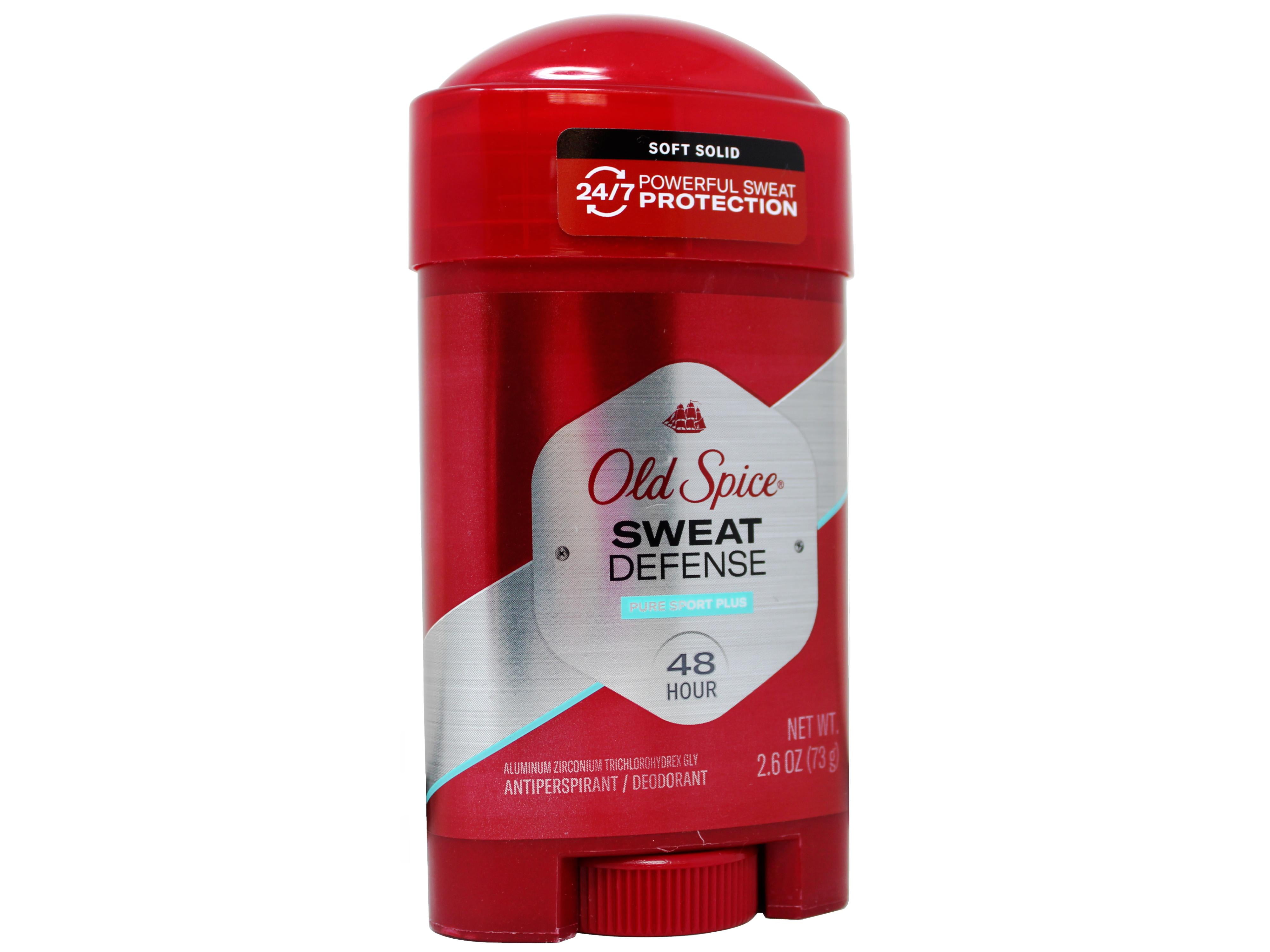 2 Pack - Old Spice Sweat Defense Antiperspirant and Deodorant Soft Solid for Men, Pure Sport Plus, 2.6 oz