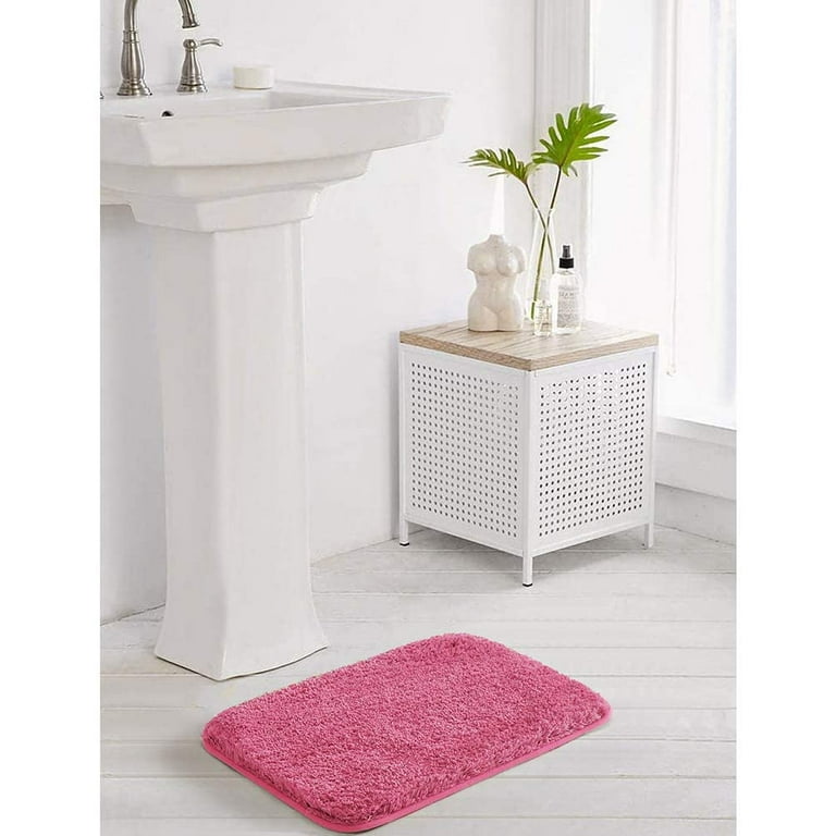 Disolla Bathroom Rugs Washable Bath Mat 20x32 inches Non Slip Soft Floor  Mat for Bathroom Water Absorbent Thin Shaggy Bath Rug for After Showering