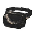 thumbnail image 2 of Picia Abstract Starry Sky Moon Print Square Double-Layer Waist Bag Mini Adjustable Waist Belt Bag Exercise Running Travel Hiking, 2 of 9