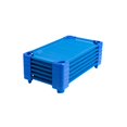 thumbnail image 1 of Early Childhood Resources ELR-16112-BL Standard RTA Stackable Kiddie Cot - Blue, 1 of 6