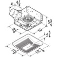 thumbnail image 6 of Broan A50L Nutone Flex Series 50 CFM Single Speed Ceiling Room Side Installation Bathroom Exhaust Fan with Light, 6 of 7