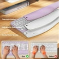 thumbnail image 7 of Ergonomic Wireless Keyboard and Mouse Combo, Leather Cushioned Palm Rest, Wave Keys, Silent Typing, 2.4G Lag-Free-Wagpak-Purple, 7 of 7