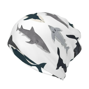 Multifunction Beanie Hats Shark Sharks- Stretch Cap Slouchy Womens Scarf for Men Women