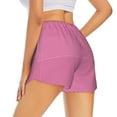 thumbnail image 3 of Goofa Gingham Printed Women 2 in 1 Running Shorts,Quick Dry Athletic Workout Shorts,High Waisted Athletic Shorts with Liner Pockets-Small, 3 of 9