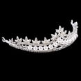 thumbnail image 3 of Eye-catching for Rhinestone Pearl Crystal Hair Tiara Wedding Veil Headband Crown, 3 of 8