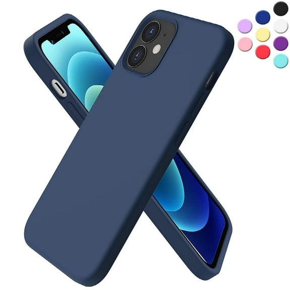 Entronix Silicone Soft Case Designed for iPhone 12 Mini Shockproof Durable Slim Fit, Navy