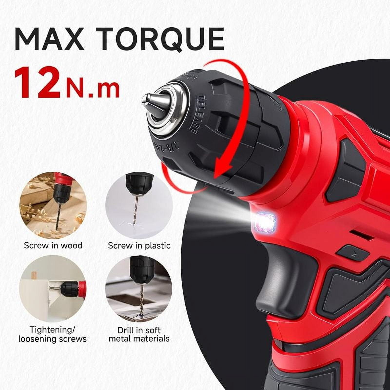 Tool Set - Tool Kit With 8V Cordless Drill, 129 Piece Tool Box With Drill, Home Tool Kits For Men & Women, Hand Drill Set