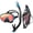 Fishtail Blue/Mirrored Lens, variant on TUSA Sport Adult Serene Mask and Dry Snorkel Combo, Fishtail Blue