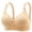 Beige, variant on Large Size Thin Wireless Bra for Women, Soft Breathable Underwear, Ideal for Daily Wear, Comfortable Polyester Fabric
