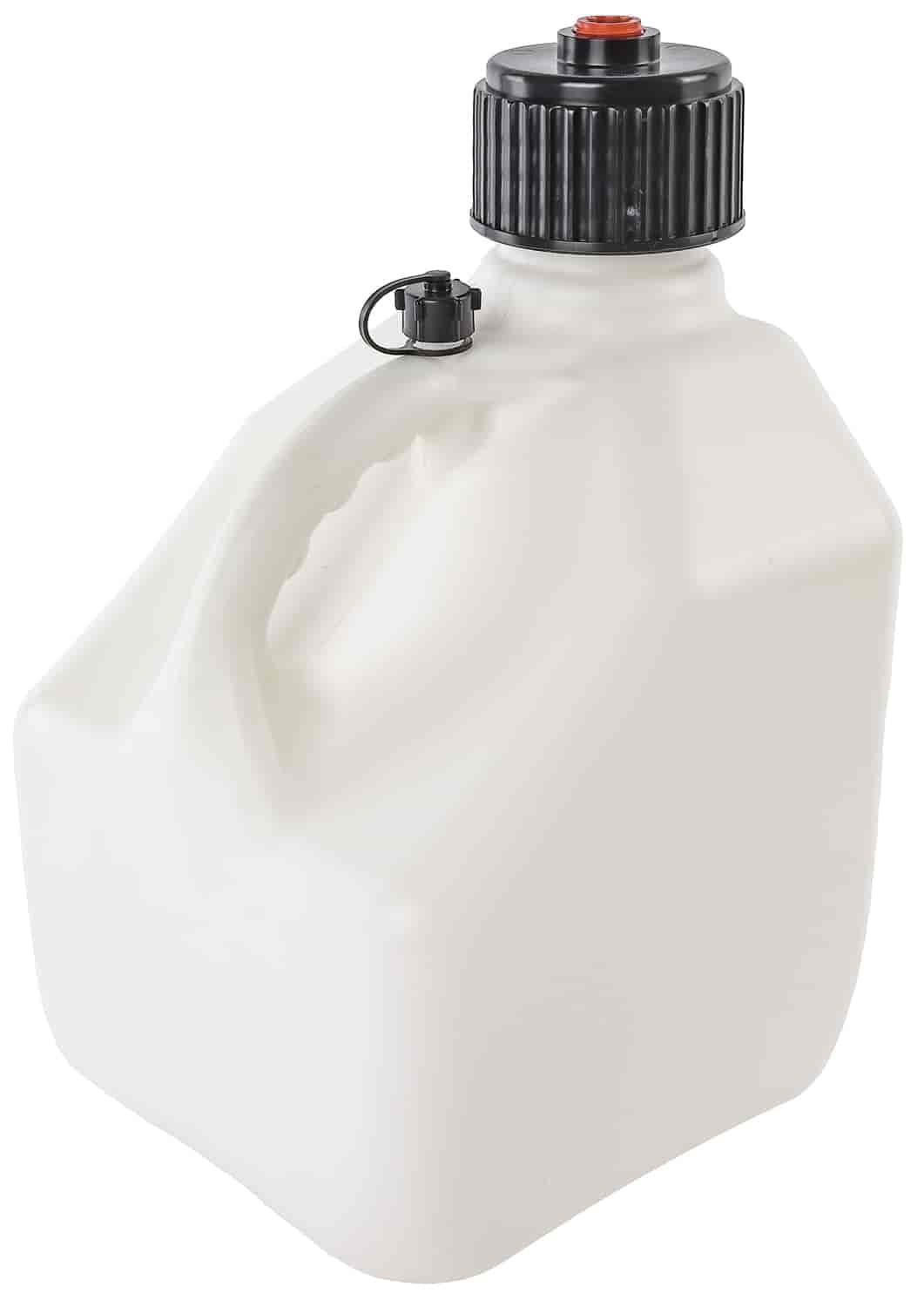JEGS 803310 Square 3 Gallon Jug White Plastic 10-1/4 Square x 16-1/2 Tall