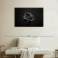 thumbnail image 2 of Elephant Stock Black Rose Wall Art - Horizontal Canvas Wall Art - Living Room Wall Decor - Floral And Botanical Canvas - Black And Gray Decor - 36" x 24", 2 of 8