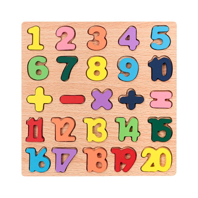 Lttoisl Kids Educational Learning Puzzle Set, Alphabet Letters Numbers & Geometric Shapes Activity Toy for Early Cognitive Development, English Language Preschool Fun