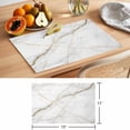 thumbnail image 6 of Marble Placemats Set of 6 Grey Golden Crack Minimalistic Abstract Place Mats Indoor Wipeable Table Mats Washable Cloth Dining Table Placemats for Kitchen Holiday Party Home Decor 13x19 Inch, 6 of 9