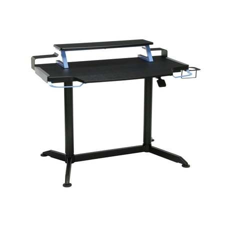 RESPAWN 3000 Gaming Computer Desk - Ergonomic Height Adjustable Gaming Desk, in Blue (Best Height For Gaming Desk)