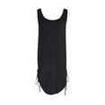 thumbnail image 4 of gakvbuo Summer Beach Coverup Dresses For Swimwear Women Vacation Sleeveless Backless Crochet Bikini Cover Ups Skirt Scoop Neck Side Drawstring Knitted Tank Dress, 4 of 5