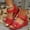 Red, variant on Kayannuo Womens Wedge Sandals Clearance Women's New Plus-size Hollowed-out Flower Platform One-line Buckle Wedge Sandals Gifts for Women