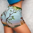thumbnail image 4 of Wukai African Women Print Pack Biker Shorts for Women Yoga Workout Gym Running Scrunch Active Shorts-XX-Large, 4 of 8