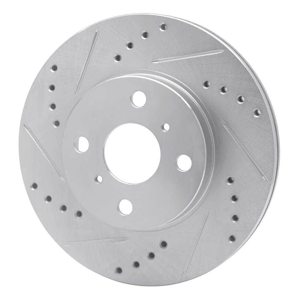 Dynamic Friction Company 631-76072L DFC Brake Rotor - Drilled And Slotted - Silver