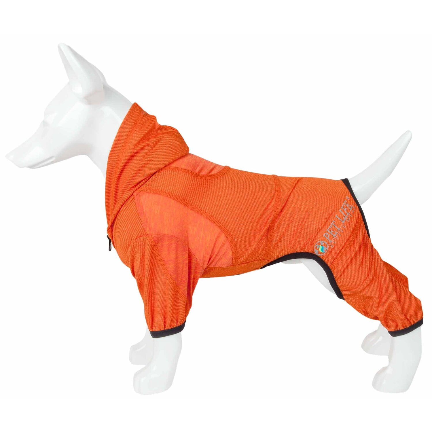Pet Life ® Active 'Pawsterity' Mediumweight 4-Way-Stretch Yoga Fitness Dog Tracksuit Hoodie